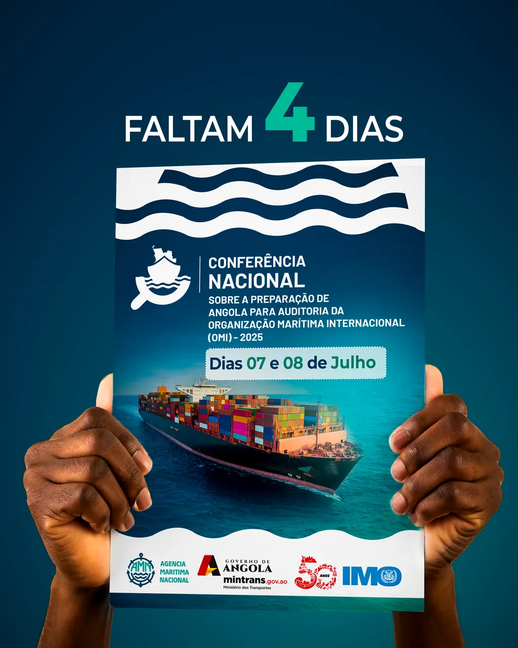 Peça de contagem decrescente: faltam 4 dias.