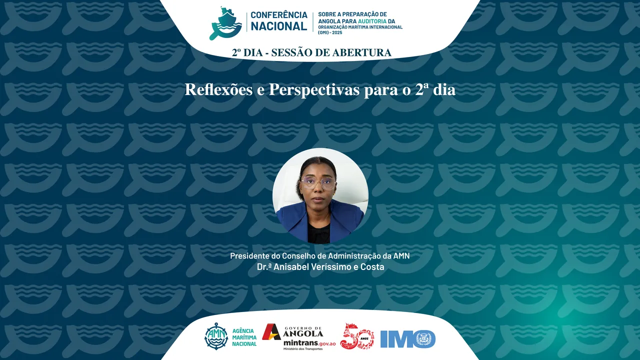 Painel da sessão sobre governança marítima, no segundo dia.