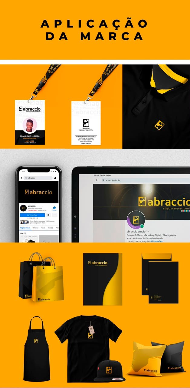 Prancha de aplicação da marca em papelaria.